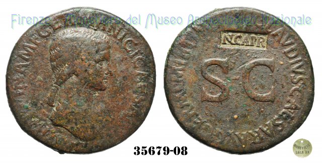 TI CLAVDIVS CAESAR AVG GERM P M TR P IMP PP S C - Ric 102 50 d.C. (Roma)