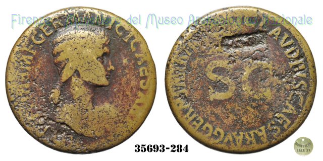 TI CLAVDIVS CAESAR AVG GERM P M TR P IMP PP S C - Ric 102 50 d.C. (Roma)