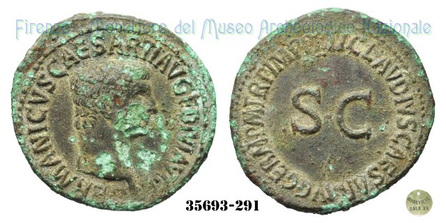 TI CLAVDIVS CAESAR AVG GERM PM TR P IMP PP SC - Ric 106  (Roma)