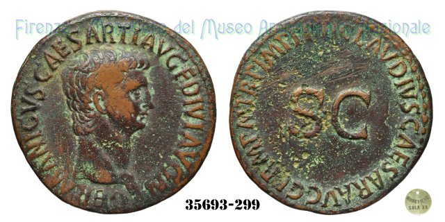 TI CLAVDIVS CAESAR AVG GERM PM TR P IMP PP SC - Ric 106  (Roma)