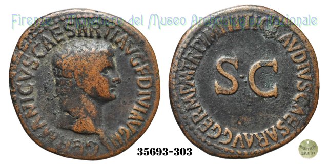 TI CLAVDIVS CAESAR AVG GERM PM TR P IMP PP SC - Ric 106  (Roma)