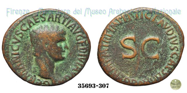 TI CLAVDIVS CAESAR AVG GERM PM TR P IMP PP SC - Ric 106  (Roma)