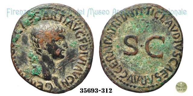 TI CLAVDIVS CAESAR AVG GERM PM TR P IMP PP SC - Ric 106  (Roma)