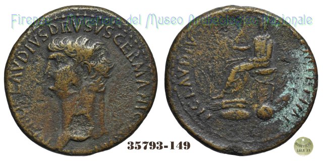 TI CLAVDIVS CAESAR AVG PM TR P IMP - Claudio togato seduto - Ric 93 41-50 d.C. (Roma)