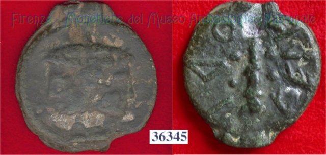 Testa di Culsans / Clava (HN Italy 109d) 299-200 a.C. (Velathri)