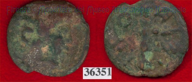 Testa di Culsans / Clava (HN Italy 109f) 299-200 a.C. (Velathri)