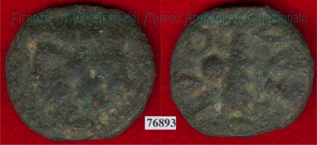 Testa di Culsans / Clava (HN Italy 109g) 299-200 a.C. (Velathri)