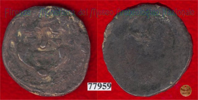 Testa di Metus / senza tipo (HN Italy 152) 400 a.C. (Pupluna)