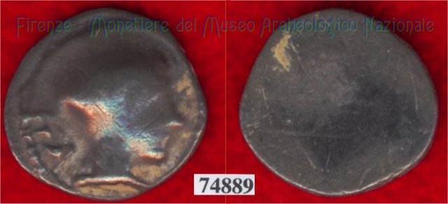 Testa maschile / senza tipo (HN Italy -) 400 a.C. (Pupluna)