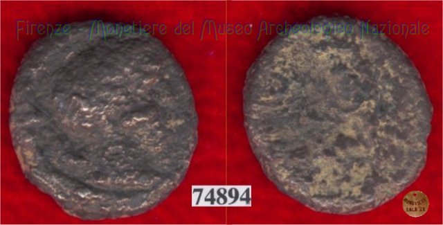 Testa maschile / senza tipo (HN Italy -) 400 a.C. (Pupluna)