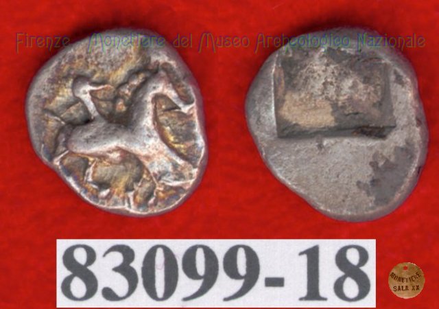 Hippalektryon a d./Quadrato inc. (HN Italy, 92-93) 500-450 a.C. (Pupluna?)