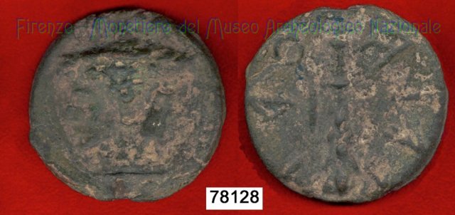 Testa di Culsans / Clava (HN Italy 109b) 299-200 a.C. (Velathri)