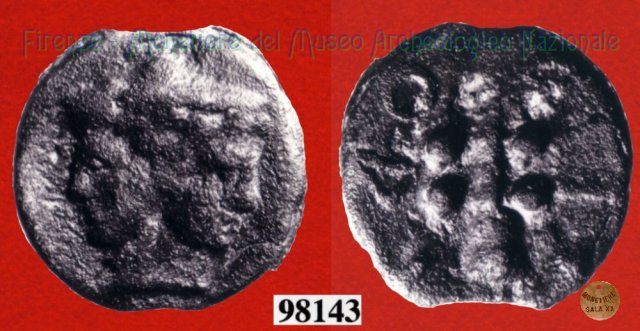 Testa di Culsans / Clava (HN Italy 109d) 299-200 a.C. (Velathri)