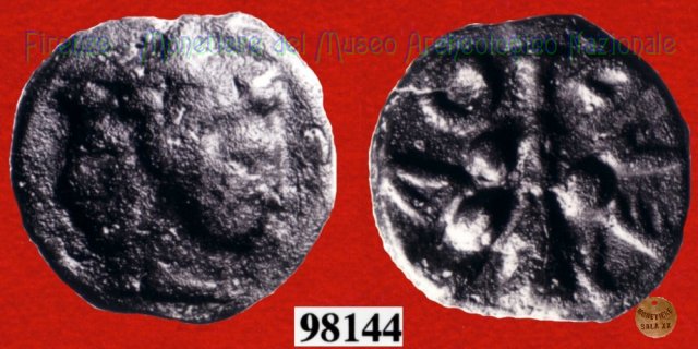 Testa di Culsans / Clava (HN Italy 109e) 299-200 a.C. (Velathri)