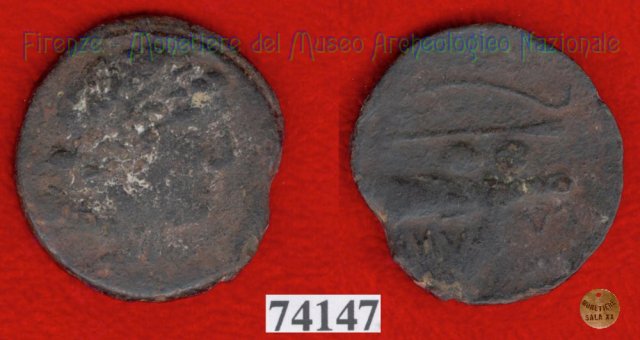 Testa di Hercle / Arco e clava (HN Italy 187) 400 a.C. (Pupluna)