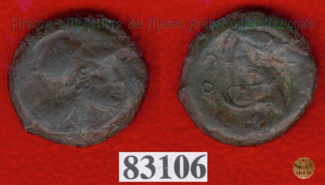 Testa di Marte / Protome equina (HN Italy, 210) 273-250 a.C. (Cosa)