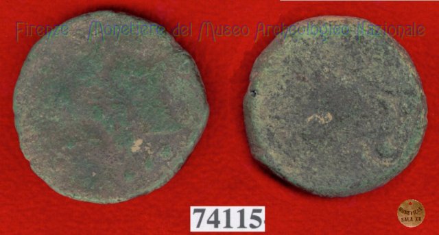 Testa di Menrva / civetta (HN Italy 184) 400 a.C. (Pupluna)