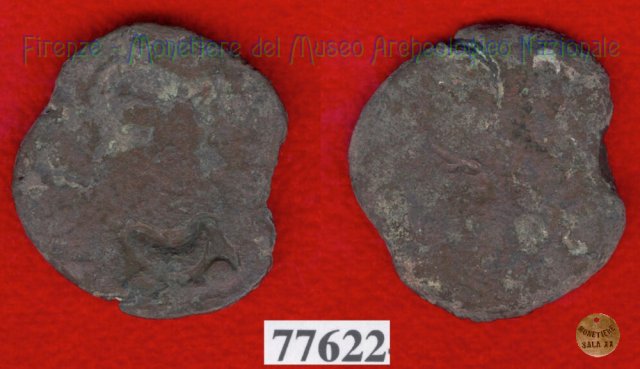 Testa di Menrva / civetta (HN Italy 184) 400 a.C. (Pupluna)