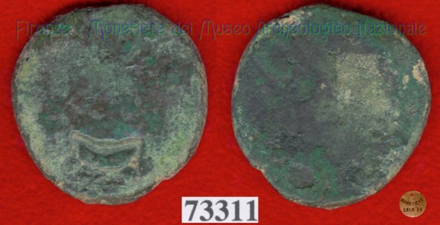 Testa di Menrva / civetta (HN Italy 184) 400 a.C. (Pupluna)