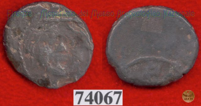 Testa di Metus / legenda (HN Italy 143-5) 400 a.C. (Pupluna)