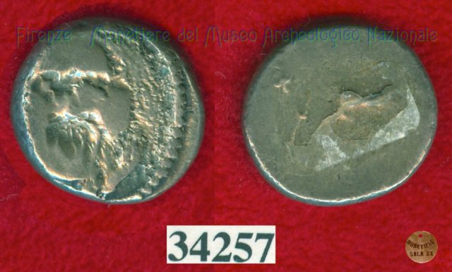 Testa di Metus / lettere (HN Italy 142) 400 a.C. (Pupluna)