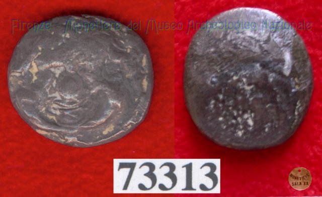 Testa di Metus / senza tipo (HN Italy 118) 400 a.C. (Pupluna)