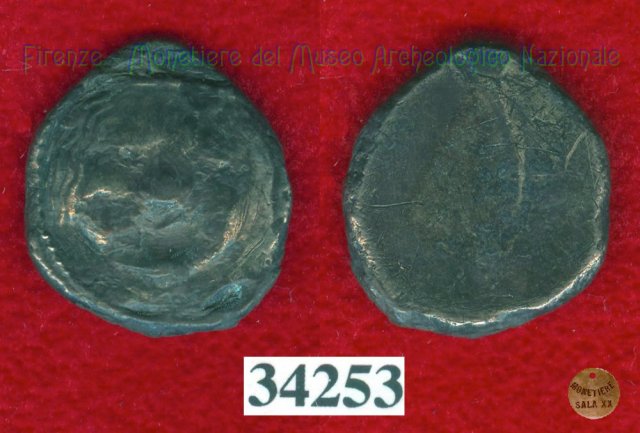 Testa di Metus / senza tipo (HN Italy 152) 400 a.C. (Pupluna)