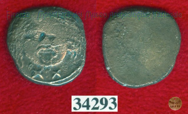 Testa di Metus / senza tipo (HN Italy 152) 400 a.C. (Pupluna)