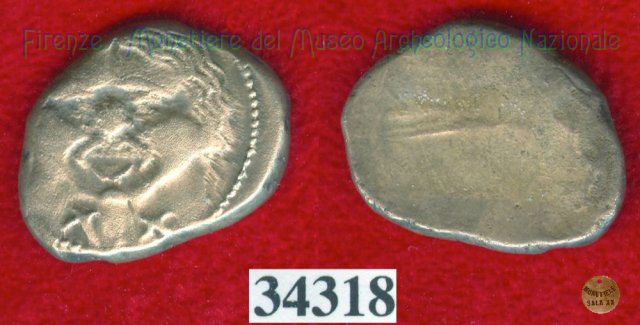 Testa di Metus / senza tipo (HN Italy 152) 400 a.C. (Pupluna)