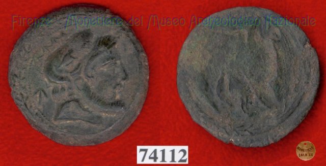 Testa di Nethuns / Grifone (HN Italy 79) 400 a.C. (Pupluna)