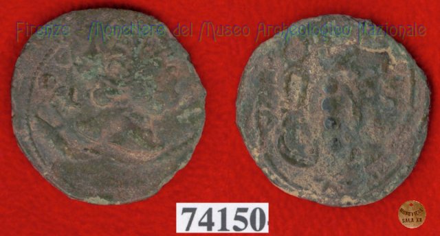 Testa di Sethlans/tenaglie e mart. (HN Italy 195) 400 a.C. (Pupluna)