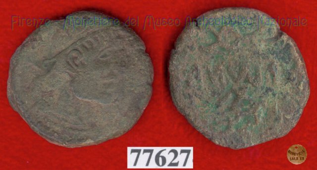 Testa di Turms / 2 caducei (HN Italy 190) 400 a.C. (Pupluna)