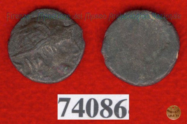 Testa di Turms a d. / senza tipo (HN Italy 163) 400 a.C. (Pupluna)