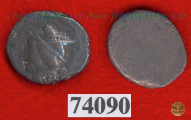 Testa di Turms / senza tipo (HN Italy 123) 400 a.C. (Pupluna)