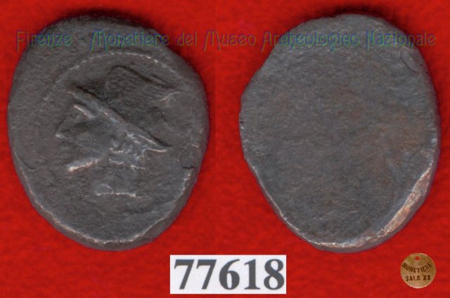 Testa di Turms / senza tipo (HN Italy -) 400 a.C. (Pupluna)