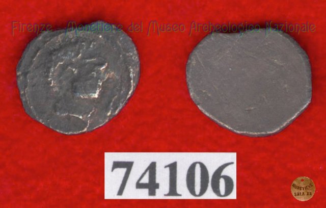 Testa giovanile / senza tipo (HN Italy 122) 400 a.C. (Pupluna)