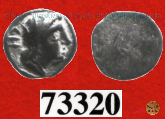 Testa maschile / senza tipo (HN Italy -) 400 a.C. (Pupluna)