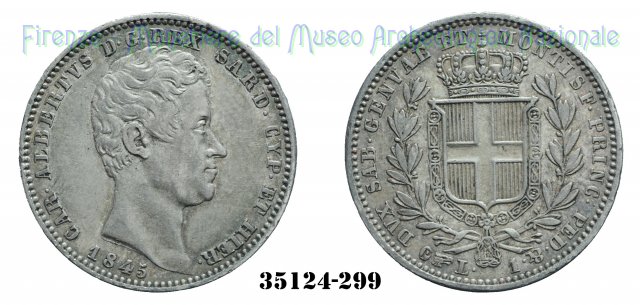 1 Lira 1845 (Torino)