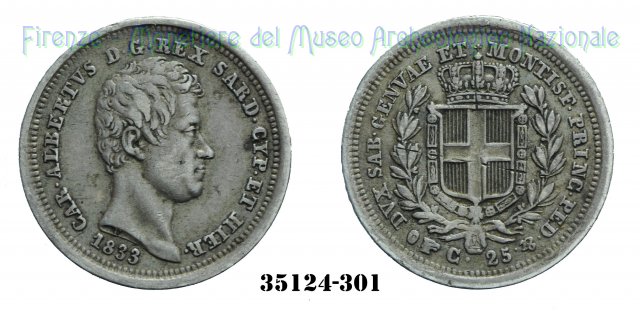 25 Centesimi 1833 (Torino)