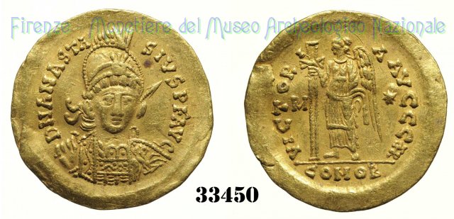 VICTORI AAVCCC monogramma di Teodorico 491-518 AD (Roma)