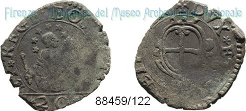 20 denari 1644-1645 (Genova)