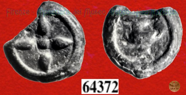 Ruota a 4 raggi / Cratere (HN Italy 57e) 299-200 a.C. (Etruria Sett. Interna)