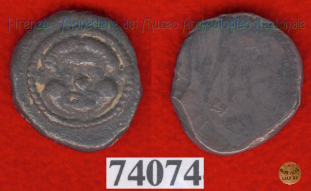 Testa di Metus / senza tipo (HN Italy 118) 400 a.C. (Pupluna)
